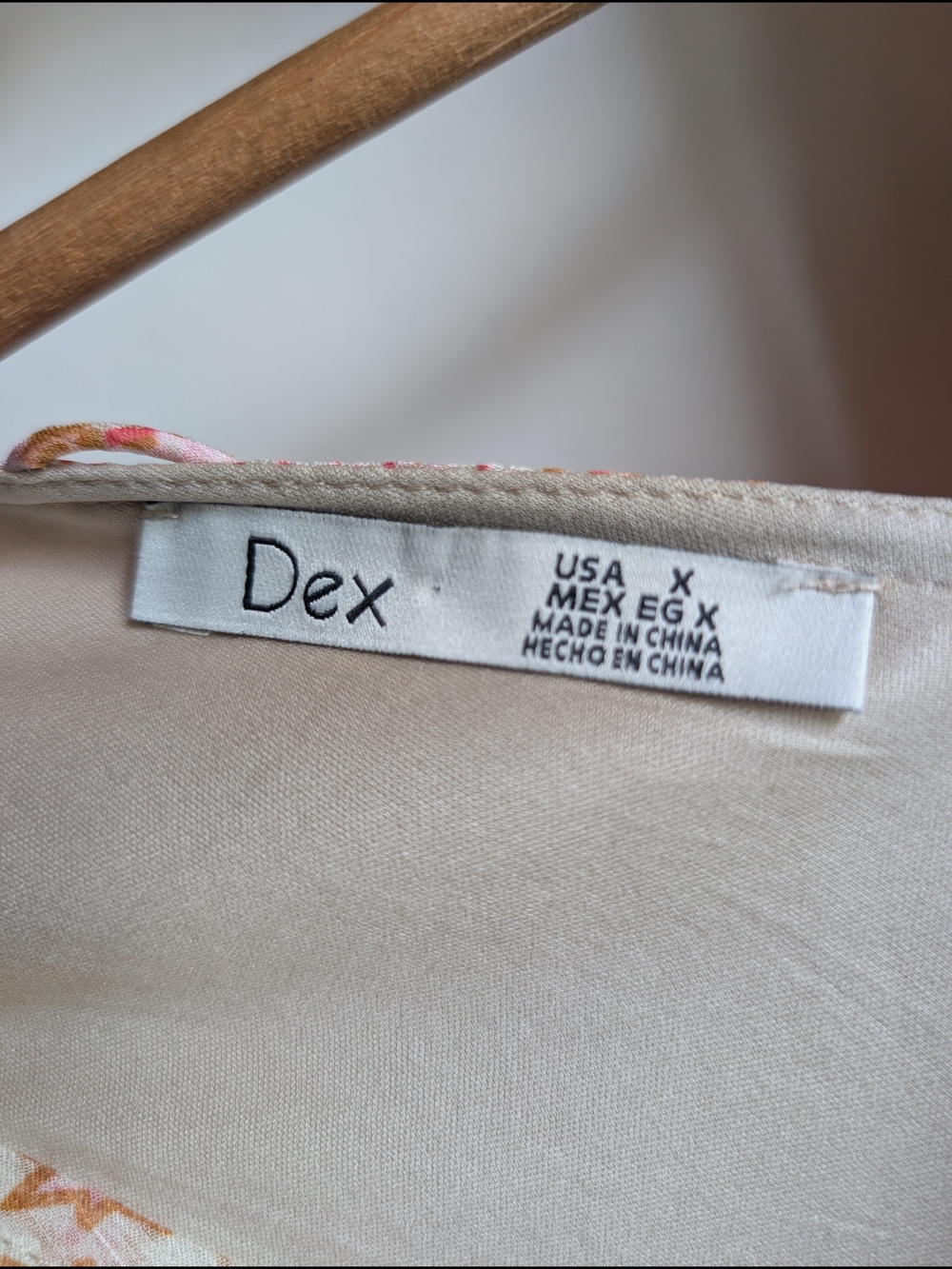 Dex Peach and Cream Boho Maxi Dress - Picture 3 of 3
